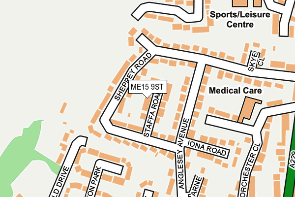 ME15 9ST map - OS OpenMap – Local (Ordnance Survey)