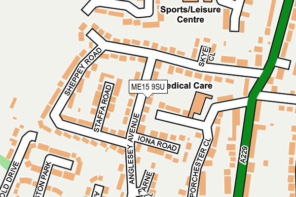 ME15 9SU map - OS OpenMap – Local (Ordnance Survey)