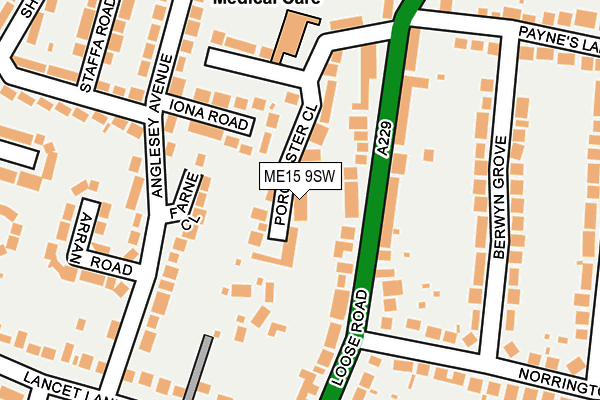 ME15 9SW map - OS OpenMap – Local (Ordnance Survey)