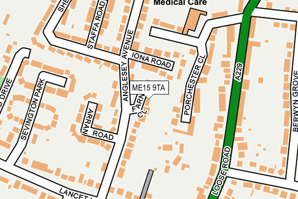 ME15 9TA map - OS OpenMap – Local (Ordnance Survey)