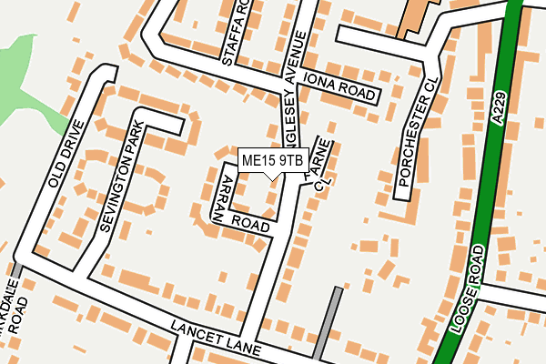 ME15 9TB map - OS OpenMap – Local (Ordnance Survey)