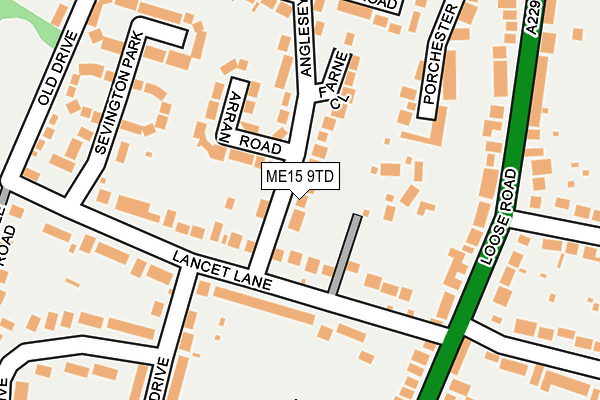 ME15 9TD map - OS OpenMap – Local (Ordnance Survey)