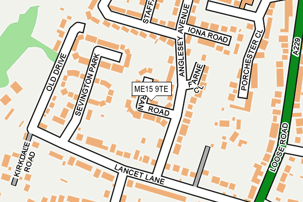 ME15 9TE map - OS OpenMap – Local (Ordnance Survey)