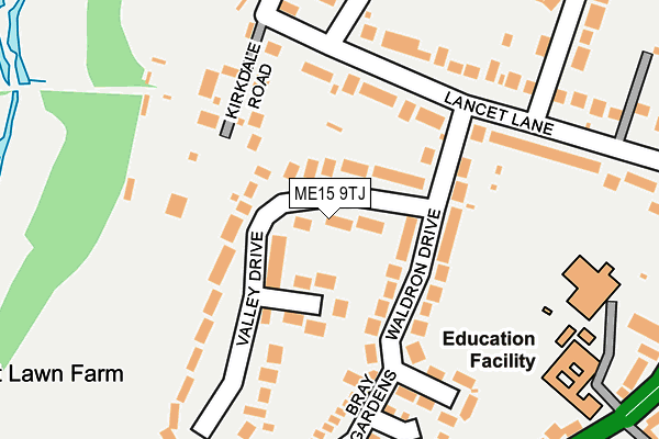 ME15 9TJ map - OS OpenMap – Local (Ordnance Survey)