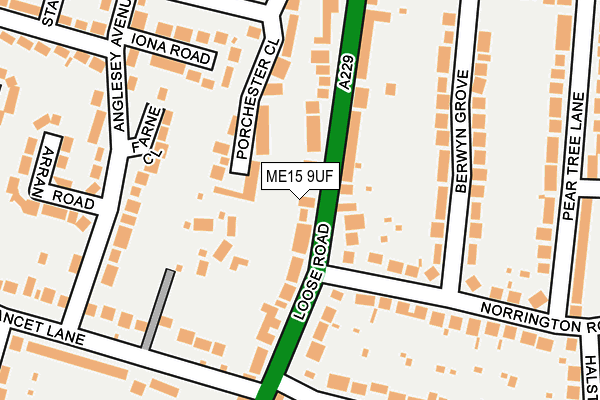 ME15 9UF map - OS OpenMap – Local (Ordnance Survey)