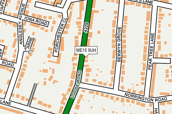 ME15 9UH map - OS OpenMap – Local (Ordnance Survey)