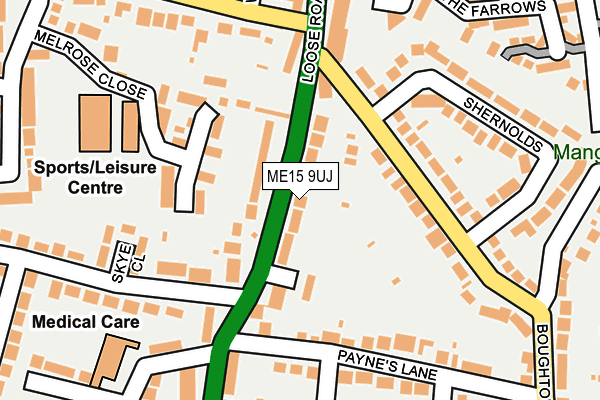 ME15 9UJ map - OS OpenMap – Local (Ordnance Survey)