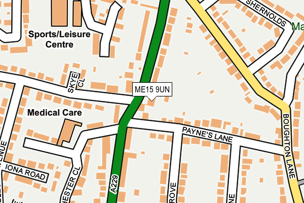 ME15 9UN map - OS OpenMap – Local (Ordnance Survey)