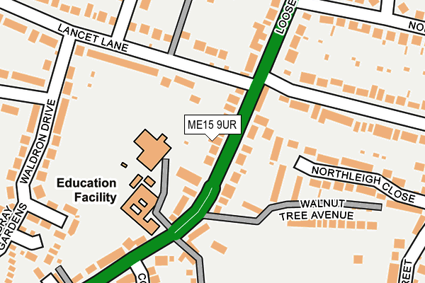 ME15 9UR map - OS OpenMap – Local (Ordnance Survey)