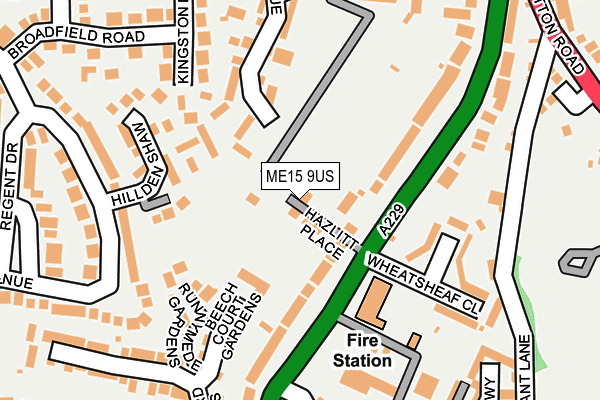 ME15 9US map - OS OpenMap – Local (Ordnance Survey)