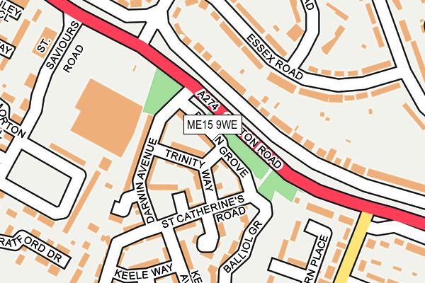 ME15 9WE map - OS OpenMap – Local (Ordnance Survey)