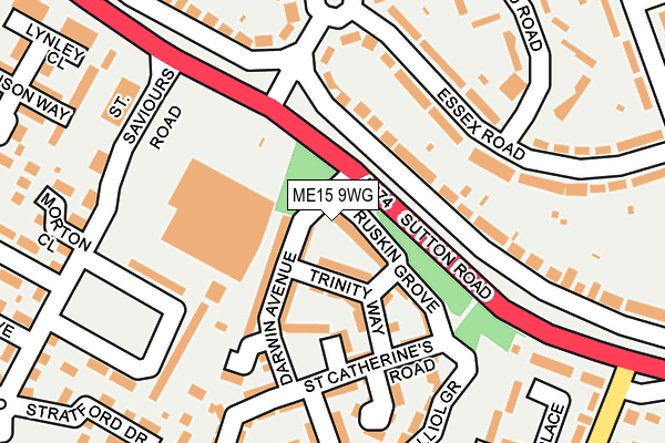 ME15 9WG map - OS OpenMap – Local (Ordnance Survey)