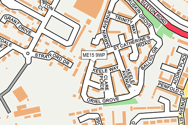 ME15 9WP map - OS OpenMap – Local (Ordnance Survey)