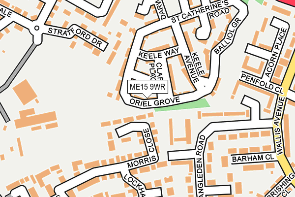 ME15 9WR map - OS OpenMap – Local (Ordnance Survey)