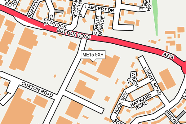 ME15 9XH map - OS OpenMap – Local (Ordnance Survey)