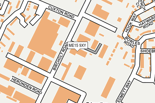 ME15 9XY map - OS OpenMap – Local (Ordnance Survey)