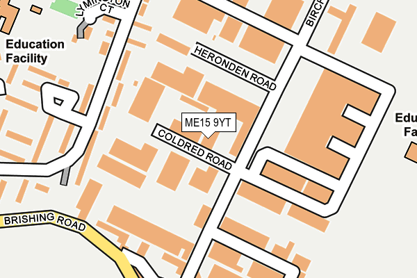 ME15 9YT map - OS OpenMap – Local (Ordnance Survey)