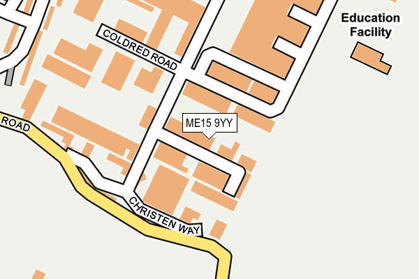 ME15 9YY map - OS OpenMap – Local (Ordnance Survey)