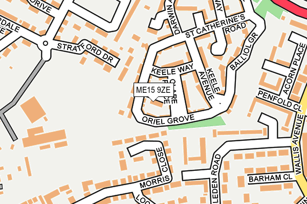 ME15 9ZE map - OS OpenMap – Local (Ordnance Survey)
