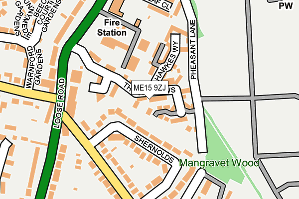 ME15 9ZJ map - OS OpenMap – Local (Ordnance Survey)