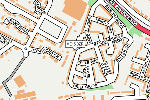 ME15 9ZR map - OS OpenMap – Local (Ordnance Survey)