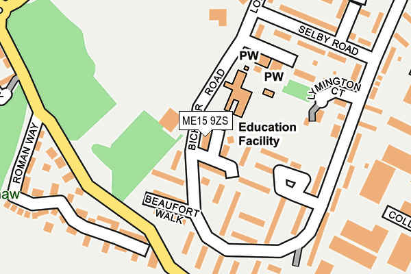 ME15 9ZS map - OS OpenMap – Local (Ordnance Survey)