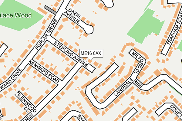 ME16 0AX map - OS OpenMap – Local (Ordnance Survey)