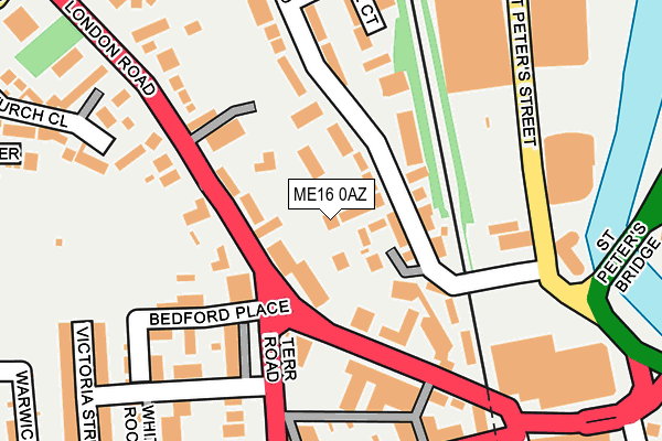 ME16 0AZ map - OS OpenMap – Local (Ordnance Survey)