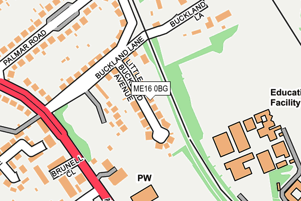 ME16 0BG map - OS OpenMap – Local (Ordnance Survey)
