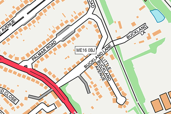 ME16 0BJ map - OS OpenMap – Local (Ordnance Survey)