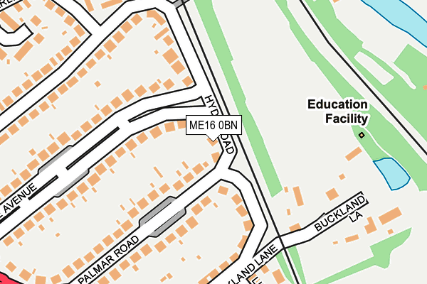 ME16 0BN map - OS OpenMap – Local (Ordnance Survey)