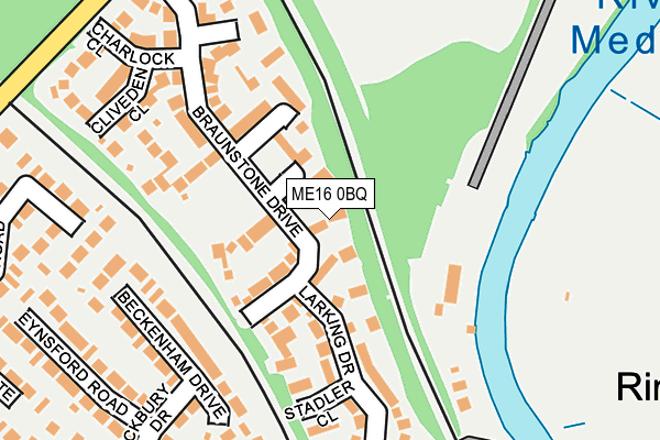 ME16 0BQ map - OS OpenMap – Local (Ordnance Survey)