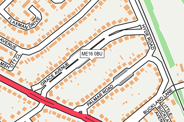 ME16 0BU map - OS OpenMap – Local (Ordnance Survey)