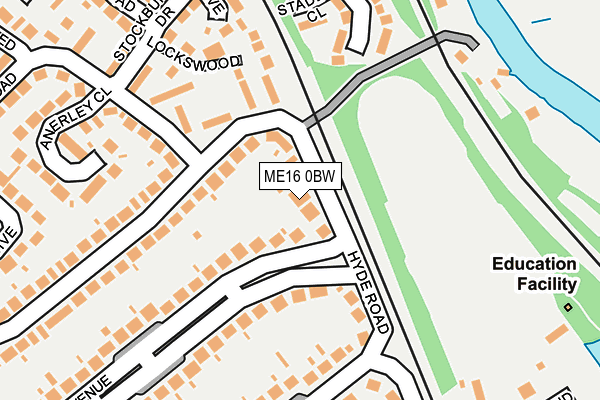 ME16 0BW map - OS OpenMap – Local (Ordnance Survey)