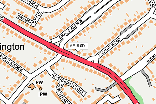 ME16 0DJ map - OS OpenMap – Local (Ordnance Survey)