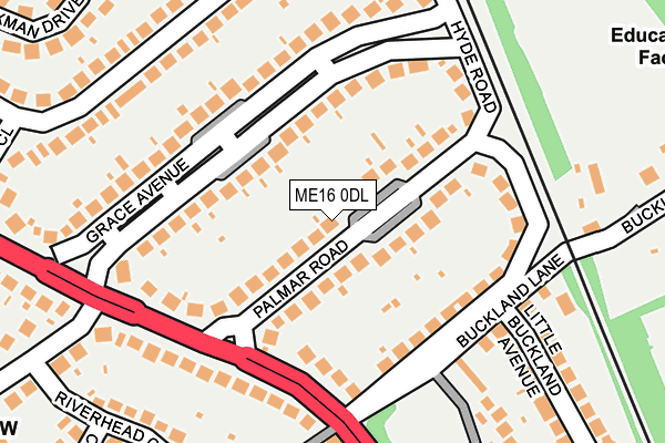 ME16 0DL map - OS OpenMap – Local (Ordnance Survey)