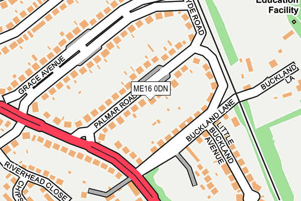 ME16 0DN map - OS OpenMap – Local (Ordnance Survey)