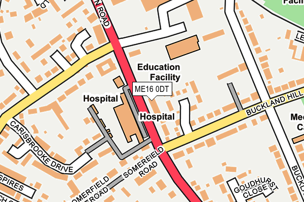 ME16 0DT map - OS OpenMap – Local (Ordnance Survey)