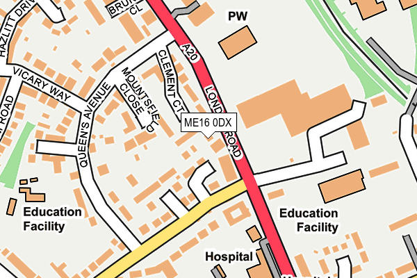 ME16 0DX map - OS OpenMap – Local (Ordnance Survey)