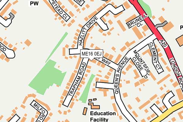 ME16 0EJ map - OS OpenMap – Local (Ordnance Survey)