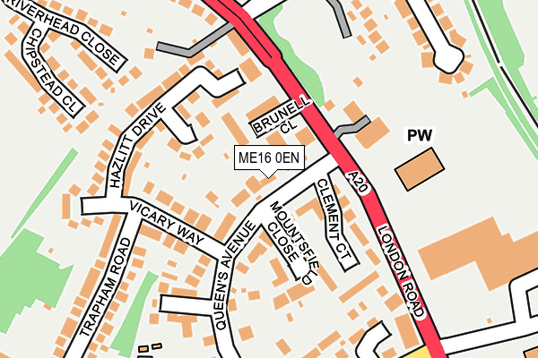 ME16 0EN map - OS OpenMap – Local (Ordnance Survey)