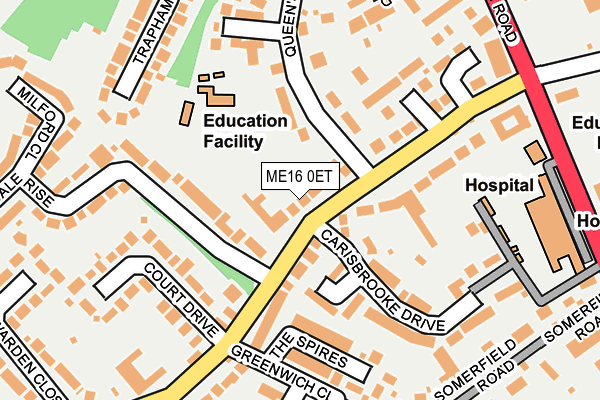 ME16 0ET map - OS OpenMap – Local (Ordnance Survey)