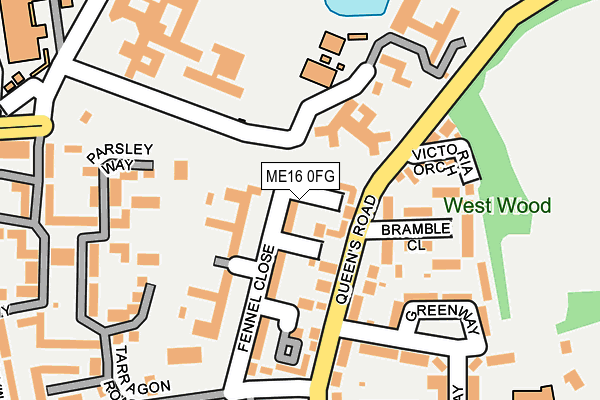 ME16 0FG map - OS OpenMap – Local (Ordnance Survey)