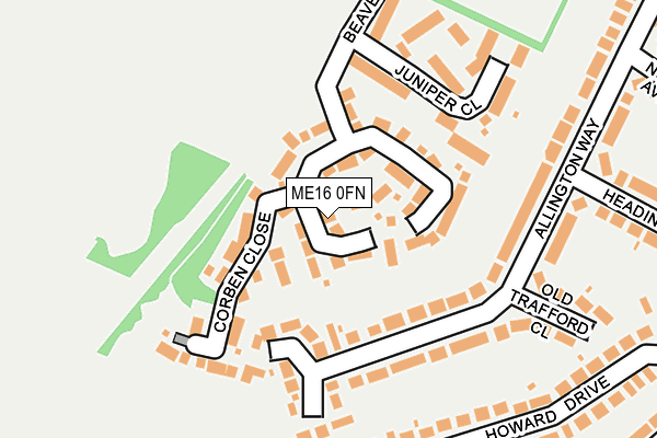 ME16 0FN map - OS OpenMap – Local (Ordnance Survey)