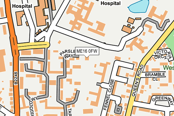 ME16 0FW map - OS OpenMap – Local (Ordnance Survey)