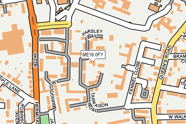 ME16 0FY map - OS OpenMap – Local (Ordnance Survey)