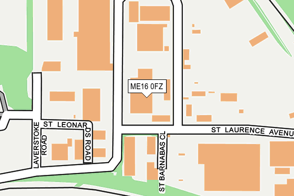 ME16 0FZ map - OS OpenMap – Local (Ordnance Survey)