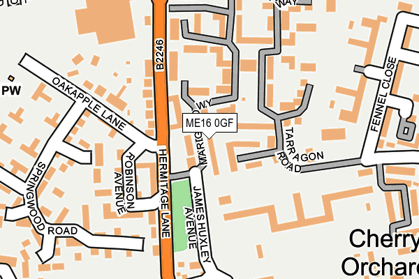 ME16 0GF map - OS OpenMap – Local (Ordnance Survey)