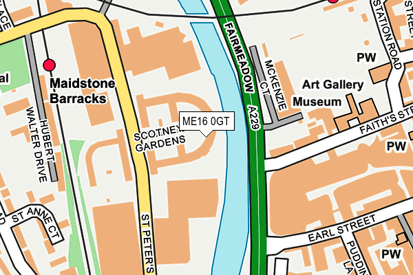 ME16 0GT map - OS OpenMap – Local (Ordnance Survey)