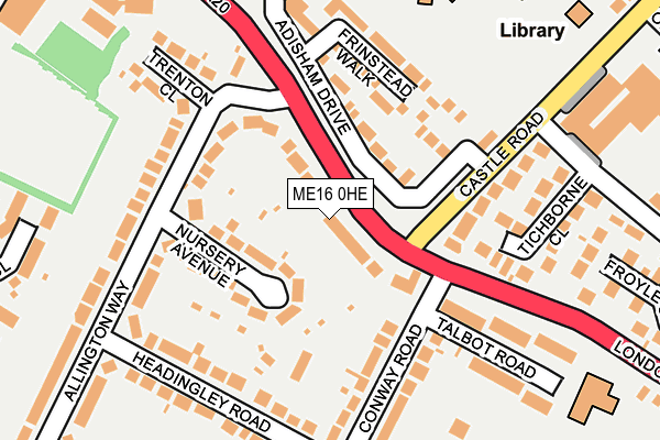 ME16 0HE map - OS OpenMap – Local (Ordnance Survey)